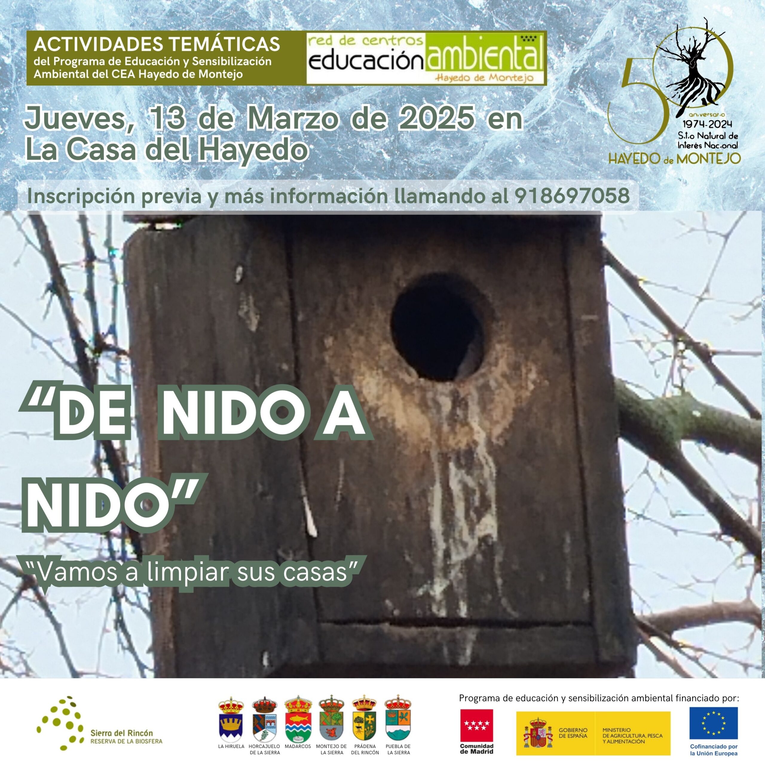 Cartel Actividad temática De nido a Nido